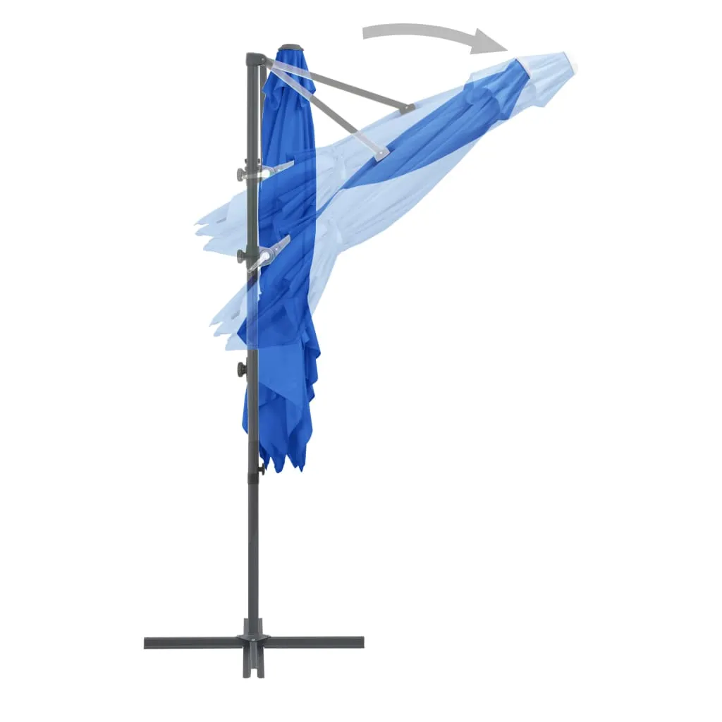 Cantilever Umbrella with Steel Pole Azure Blue 250x250 cm