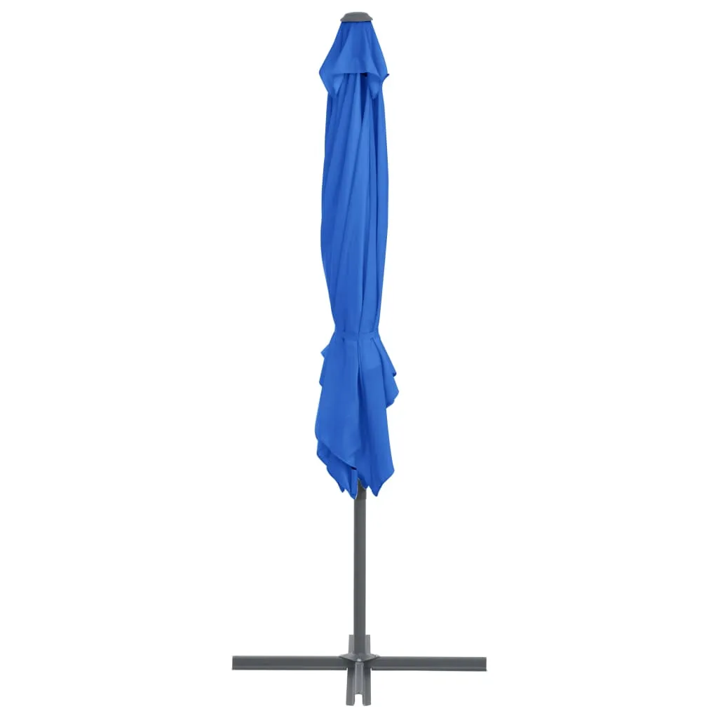 Cantilever Umbrella with Steel Pole Azure Blue 250x250 cm