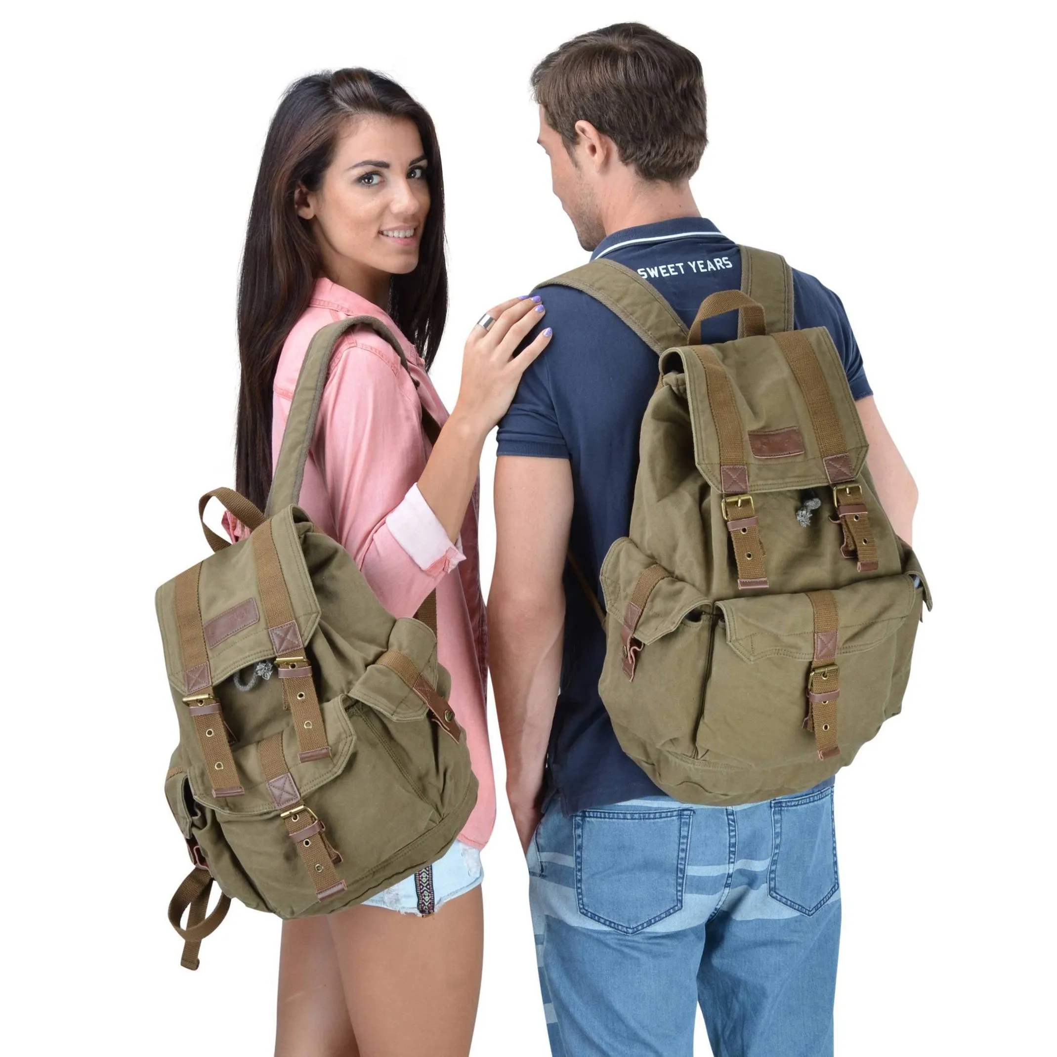 Canvas Backpack Rucksack #21101