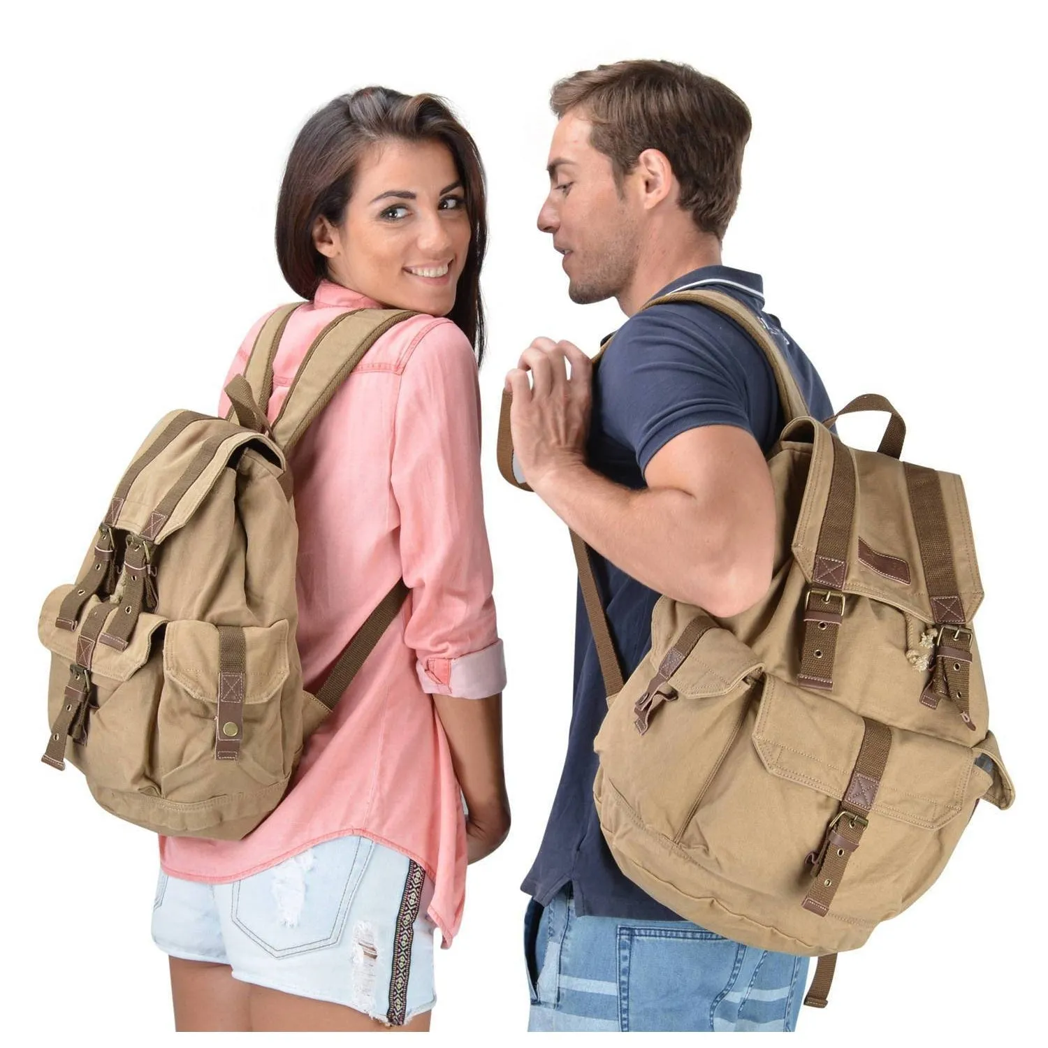 Canvas Backpack Rucksack #21101