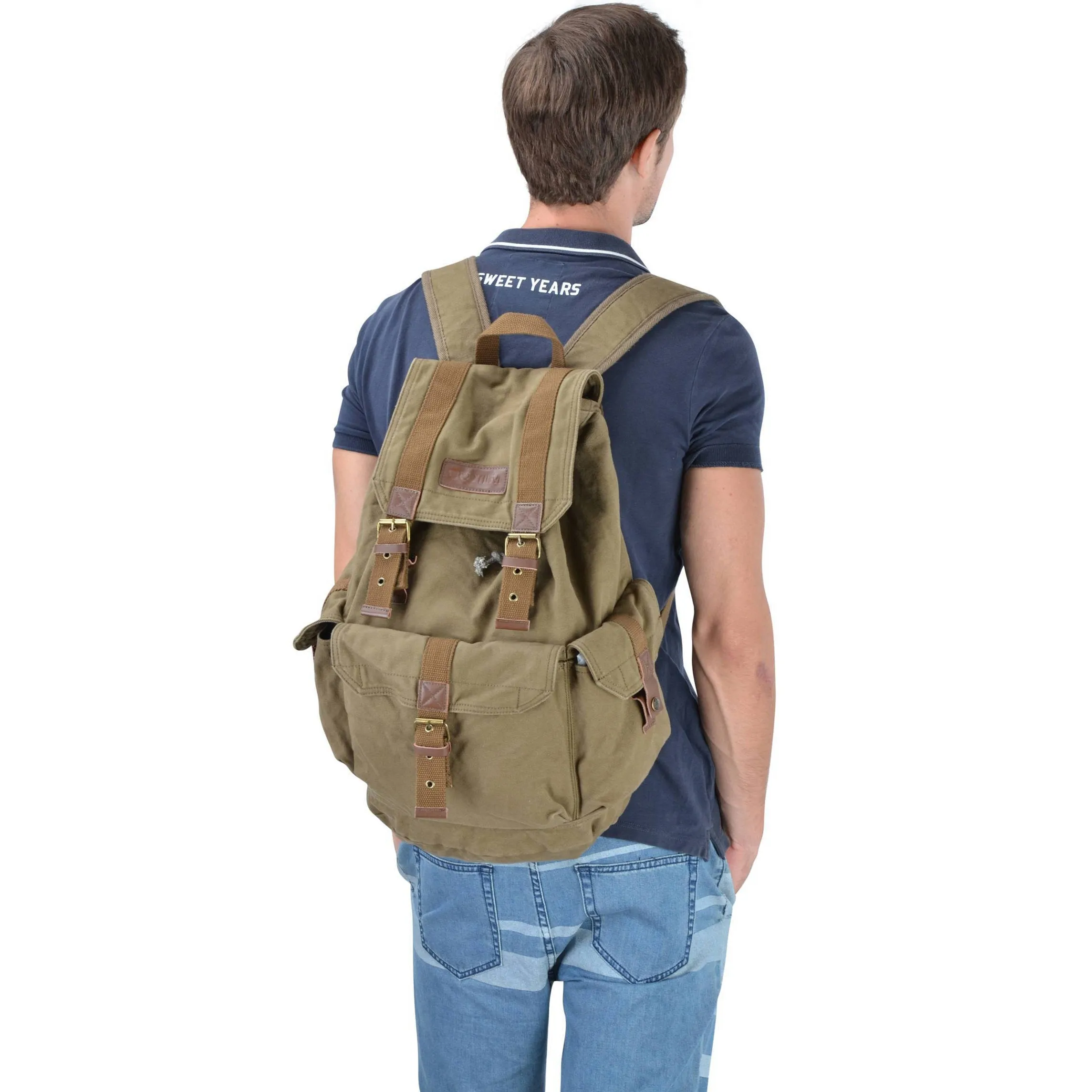 Canvas Backpack Rucksack #21101