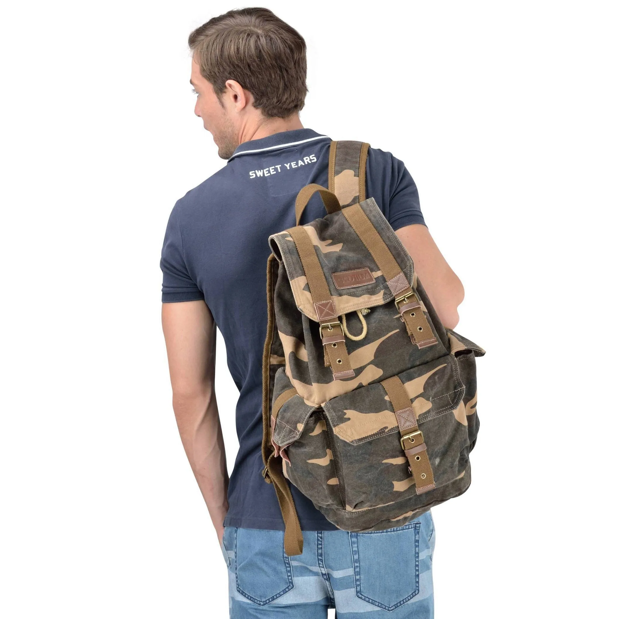 Canvas Backpack Rucksack #21101