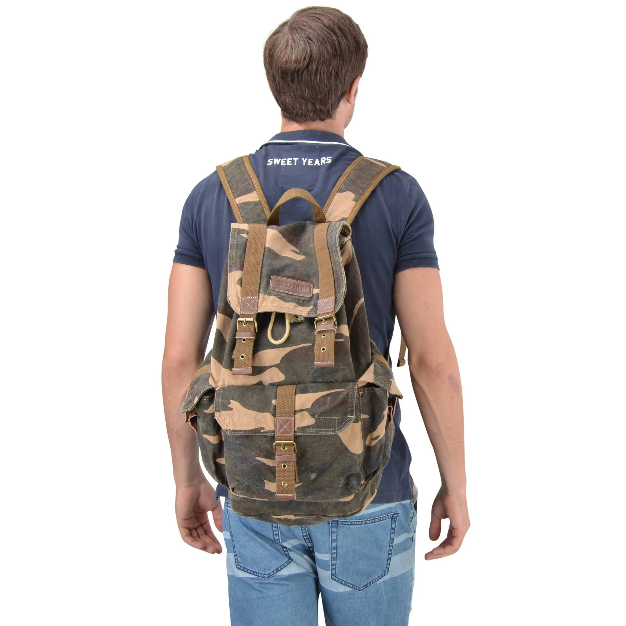 Canvas Backpack Rucksack #21101