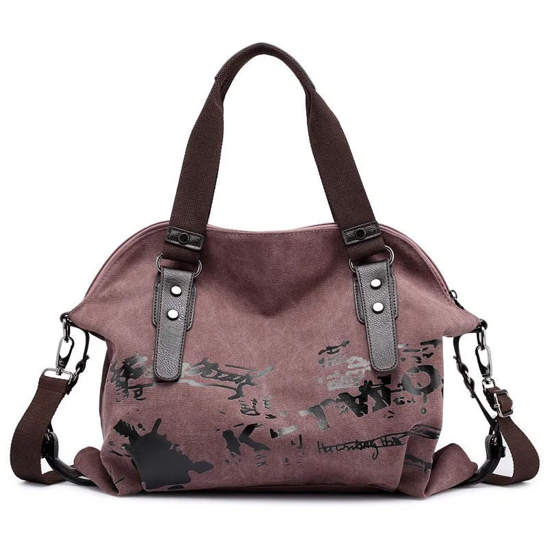 Canvas Large Capacity Female Hand Bags