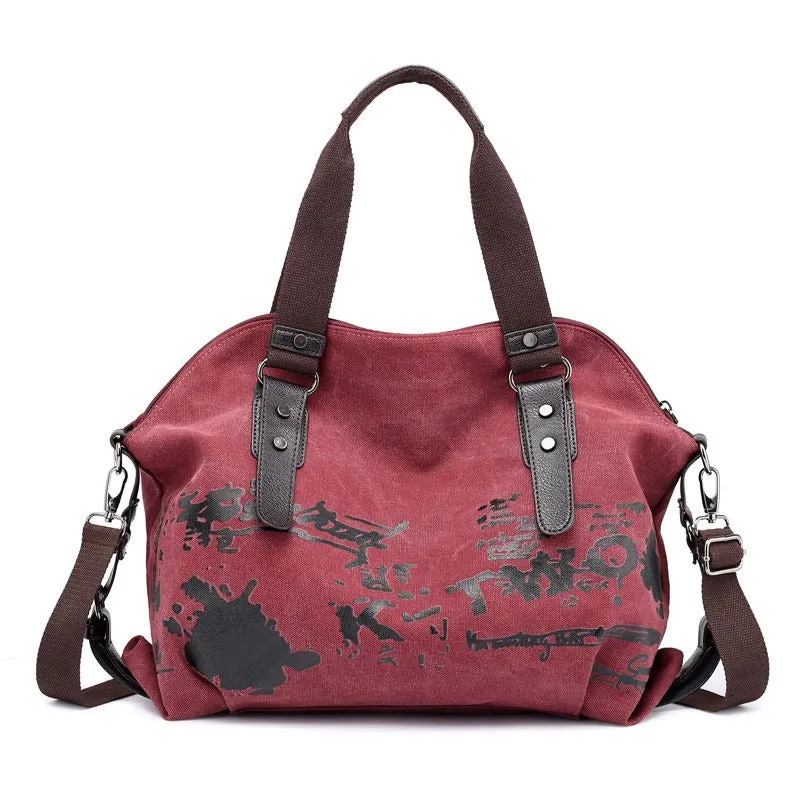 Canvas Large Capacity Female Hand Bags