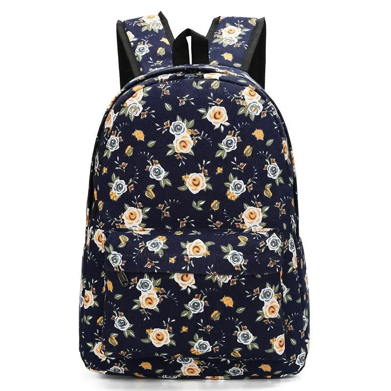 Canvas Preppy Style School Bags For Girls