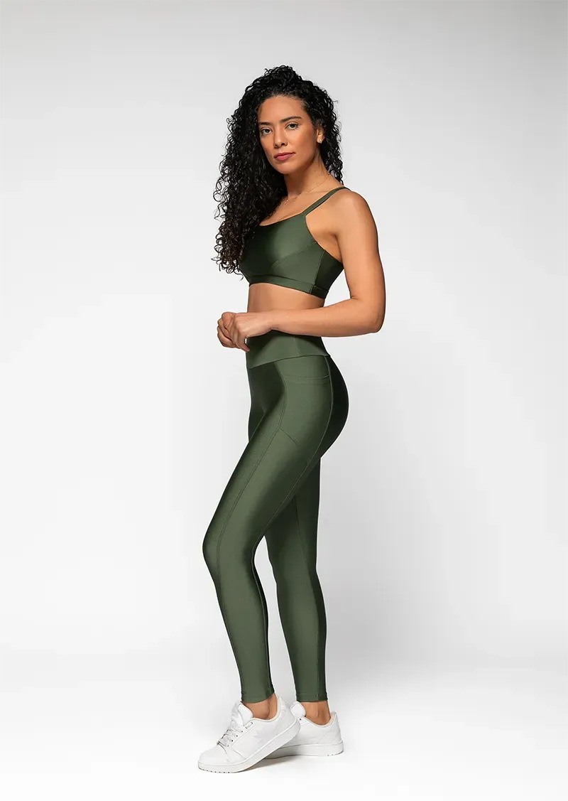 Canvas Sports Top - Military Green