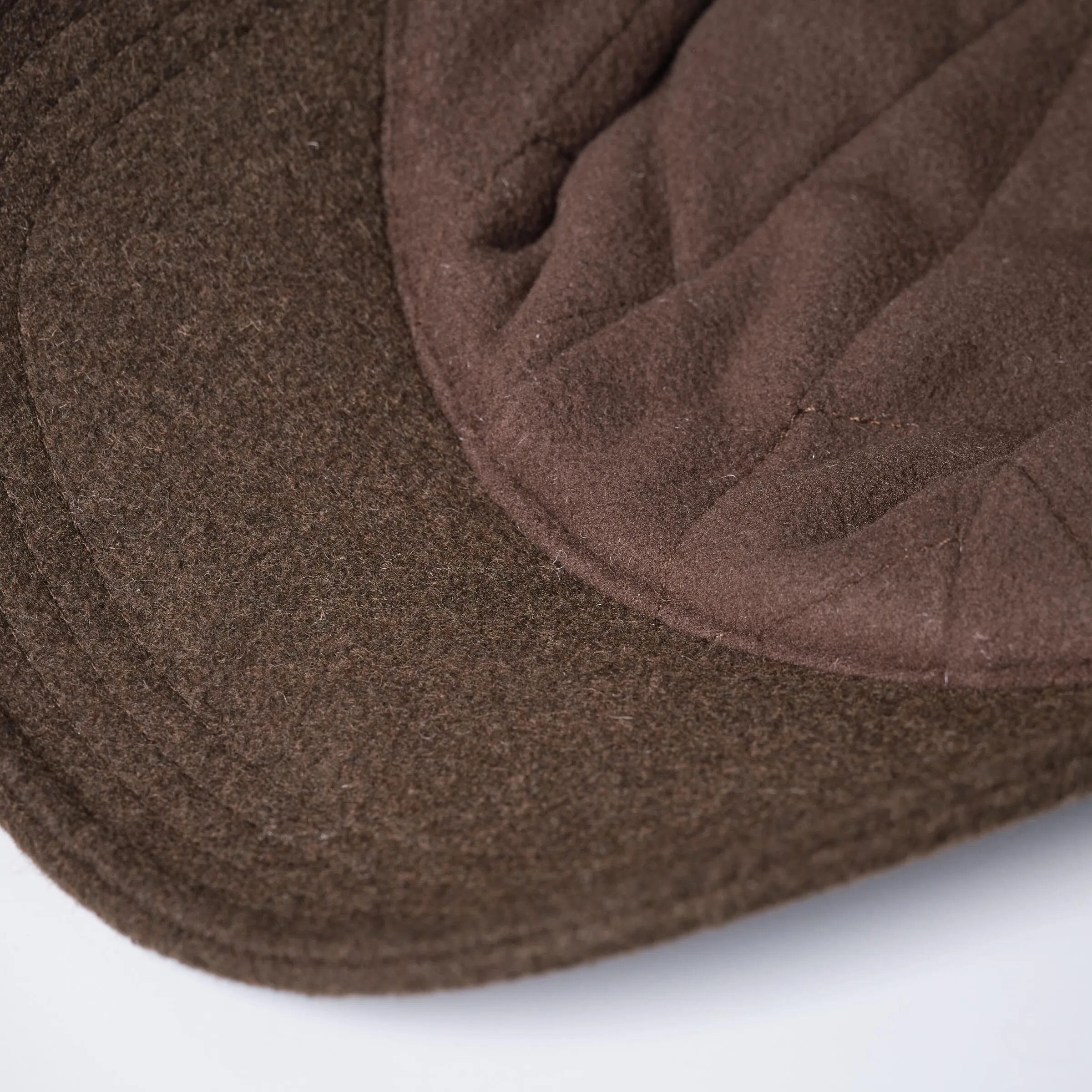 Cap 500 with ears, warm brown wool SOLOGNAC, coffee brown