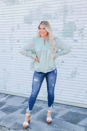 Capella Chiffon Blouse - Sage