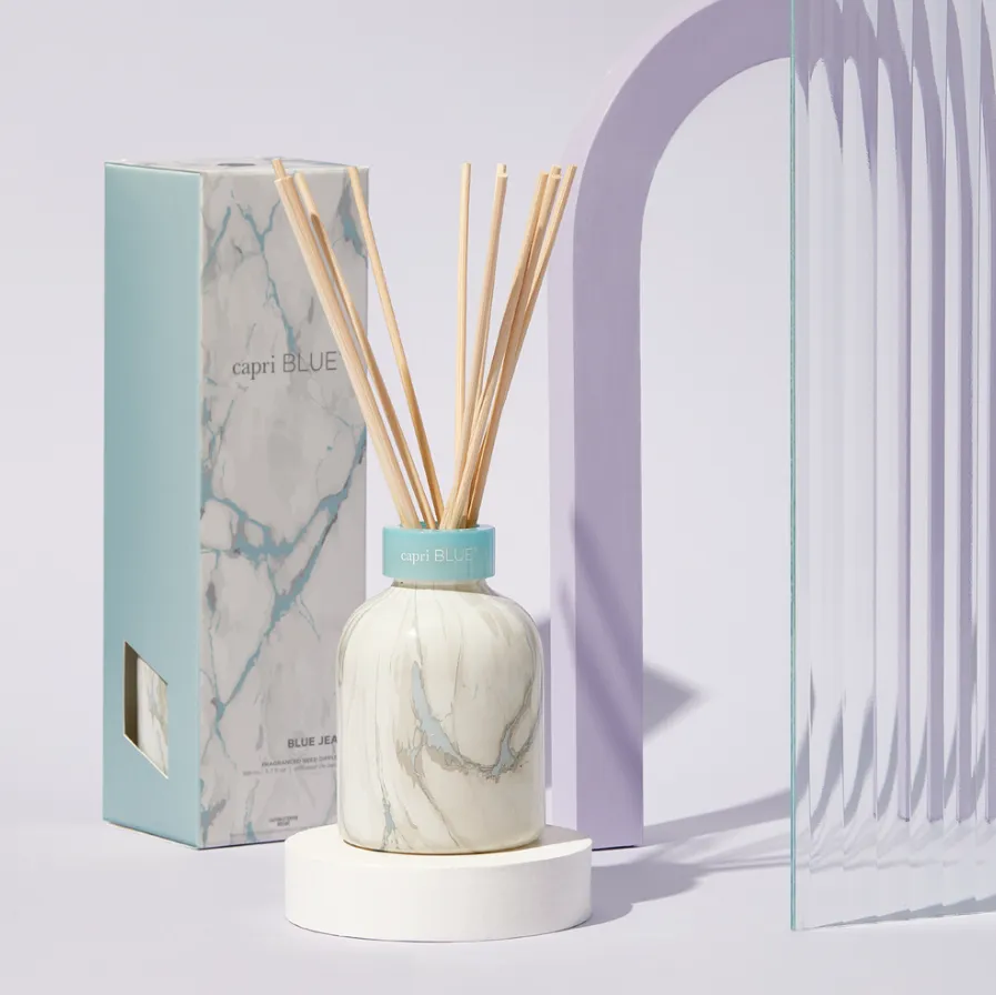 Capri Blue Modern Marble Diffuser in Blue Jean