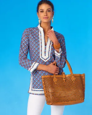 Capri Tunic in Mini Seashell Motif