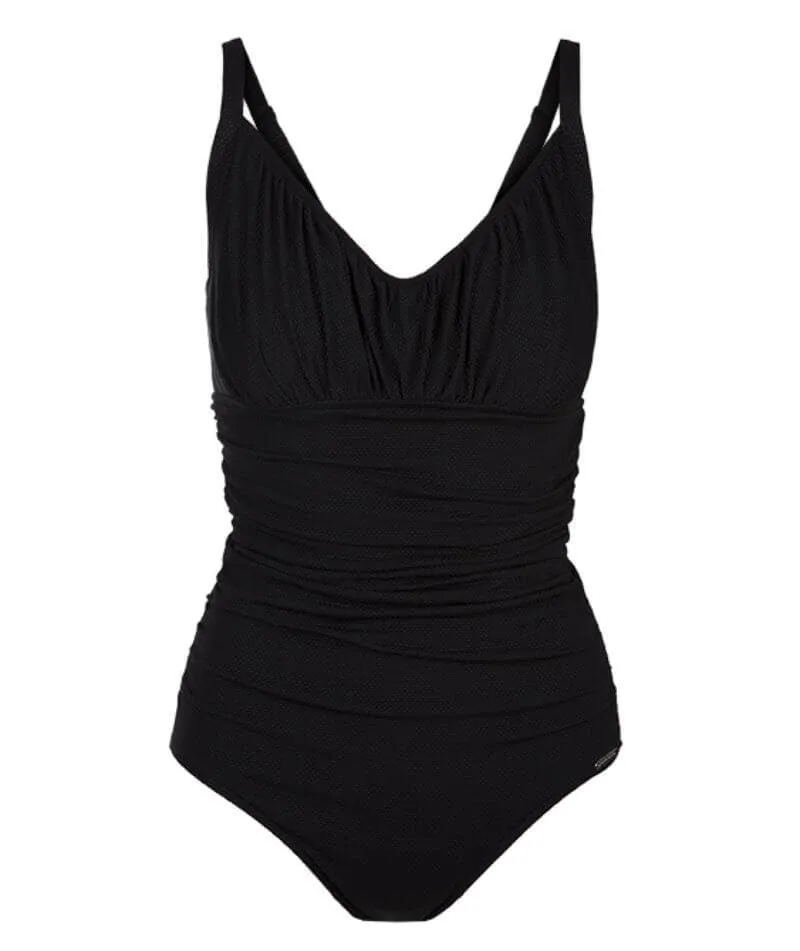 Capriosca Honey Comb Underwire One Piece - Black