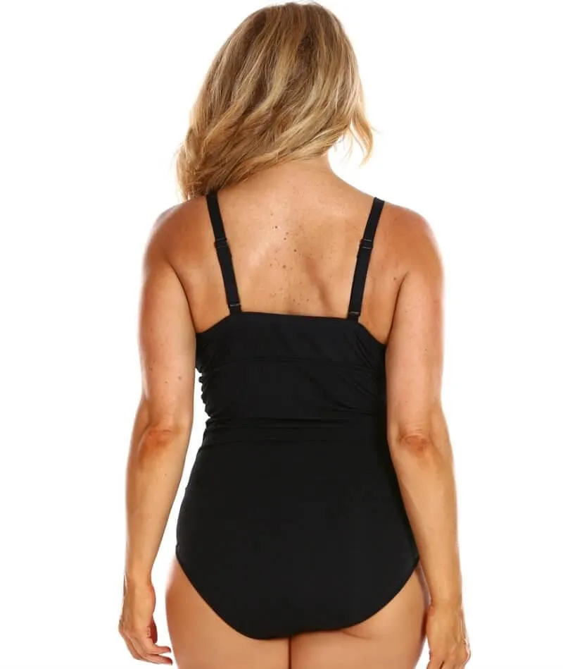 Capriosca Honey Comb Underwire One Piece - Black