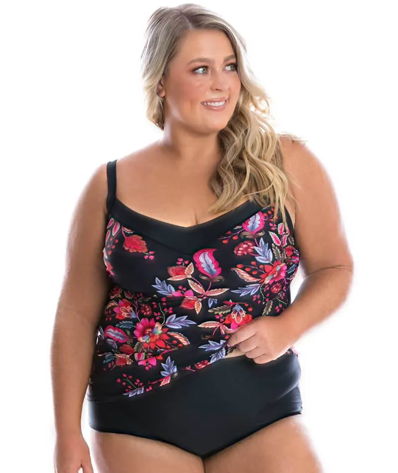 Capriosca Underwire Tankini Top - Wild Berries