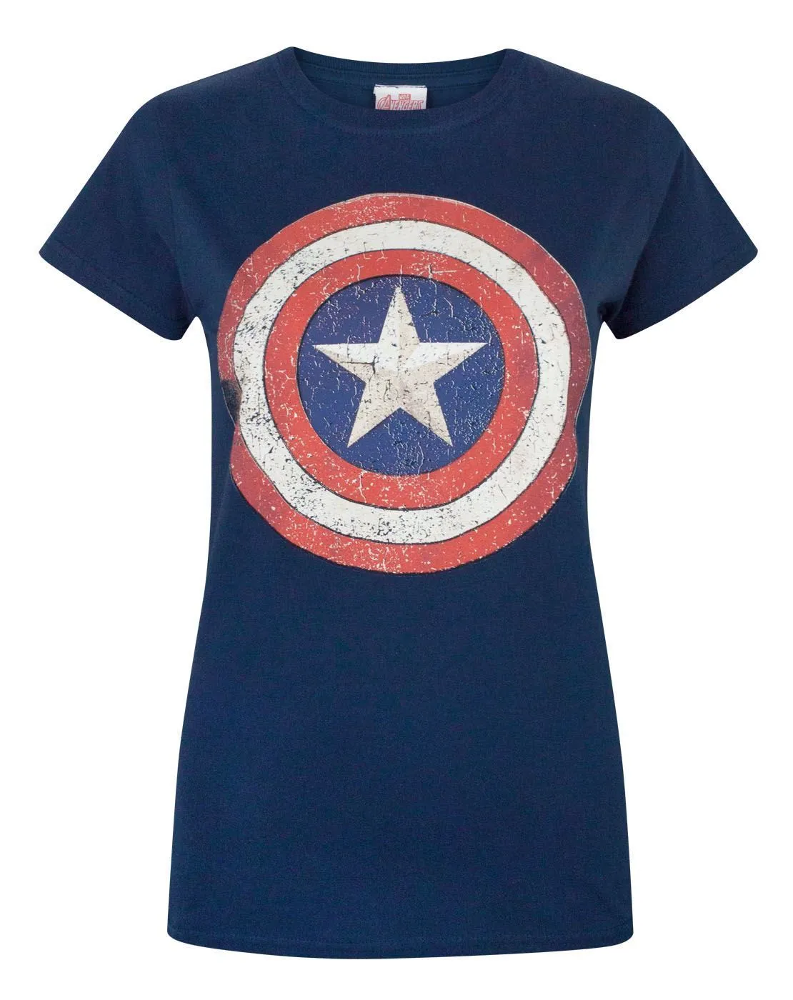 Captain America Distressed Shield Women's T-Shirt