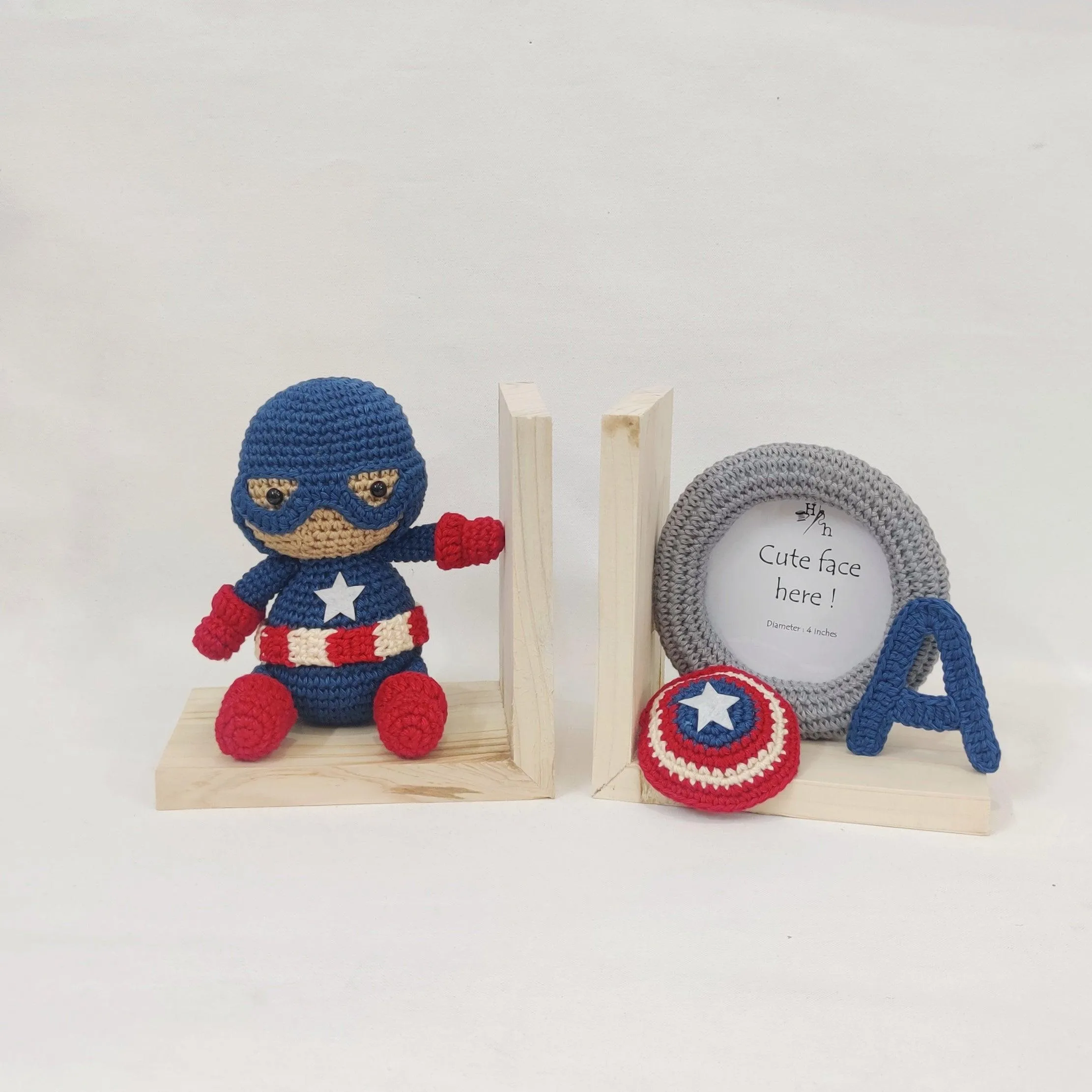 Captain America Photo Frame Book Ends