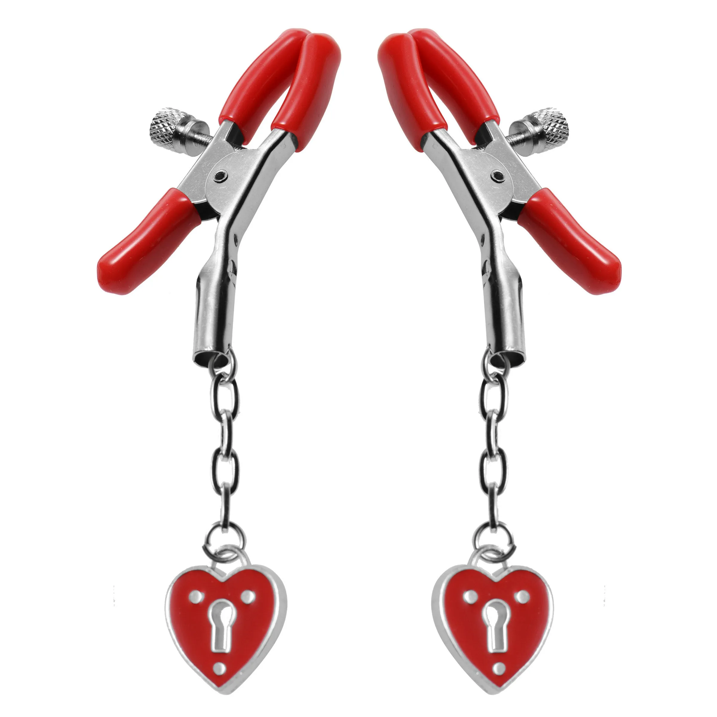 Captive Heart Padlock Nipple Clamps