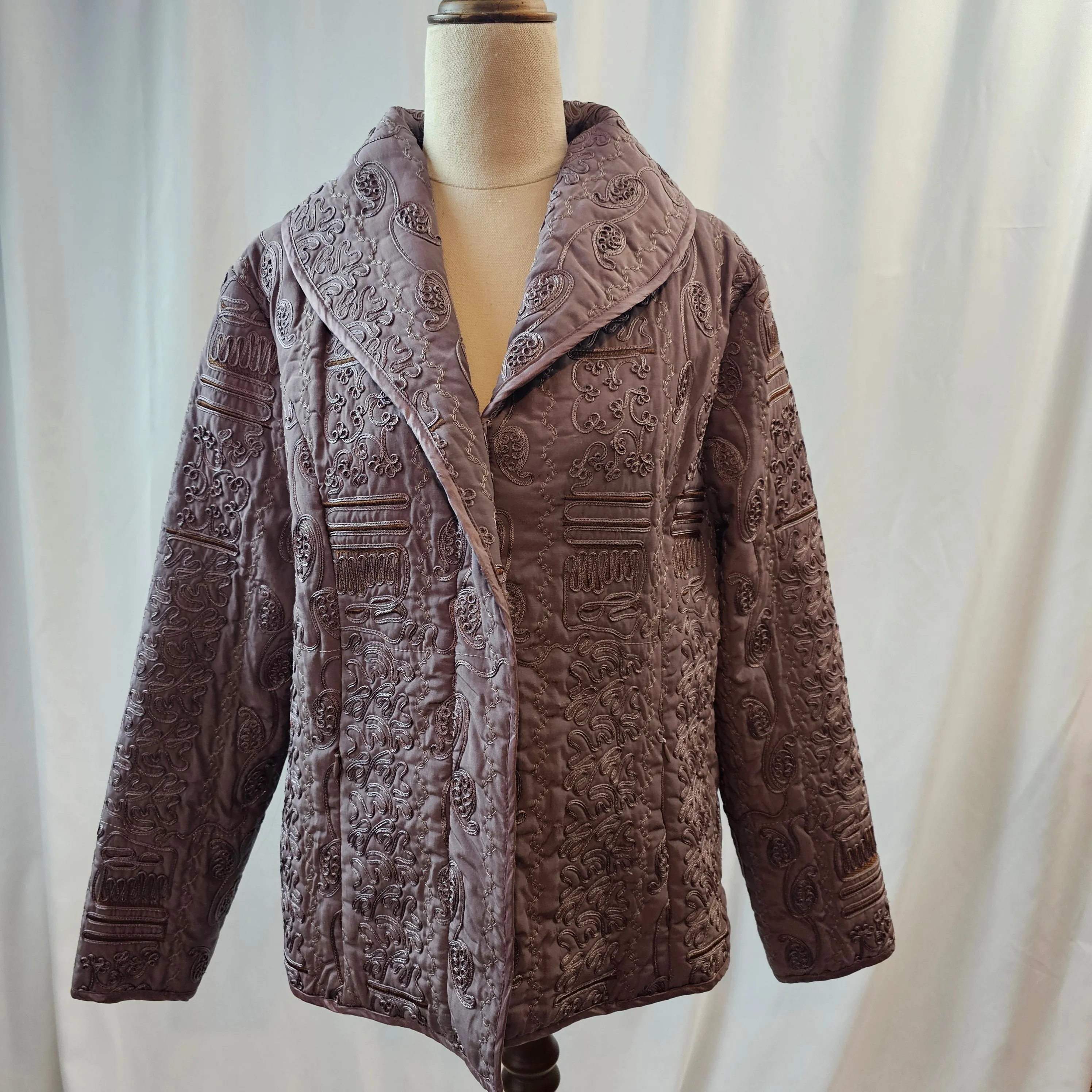 Cara Rossi embroidered meauve jacket large