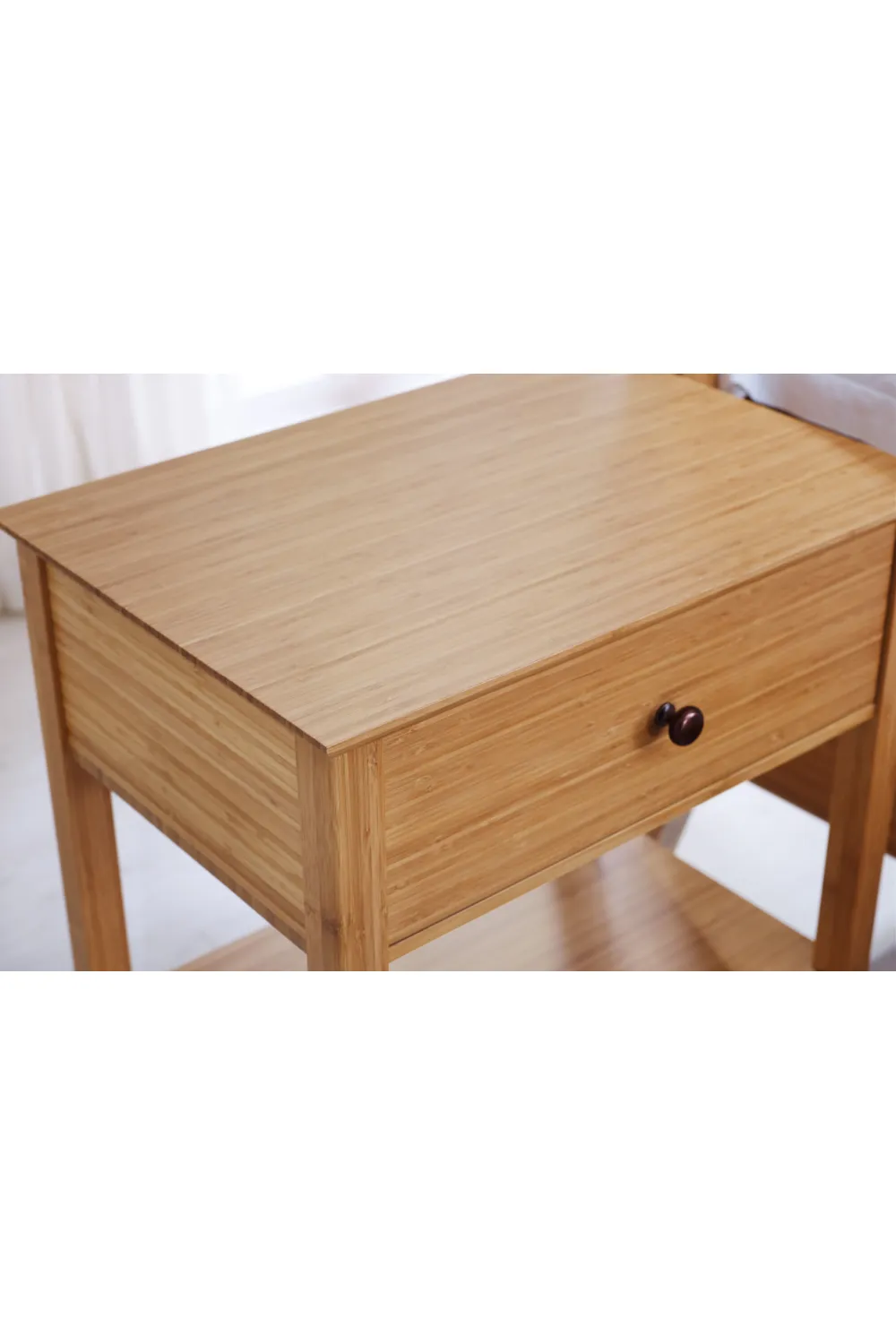 Caramelized Bamboo 1-Drawer Nightstand | Greenington Willow