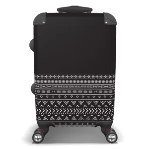 Carbon Black Mudcloth Boho Suitcase