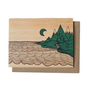 Card - Where the Mountains Meet the Sea by Red Umbrella Designs