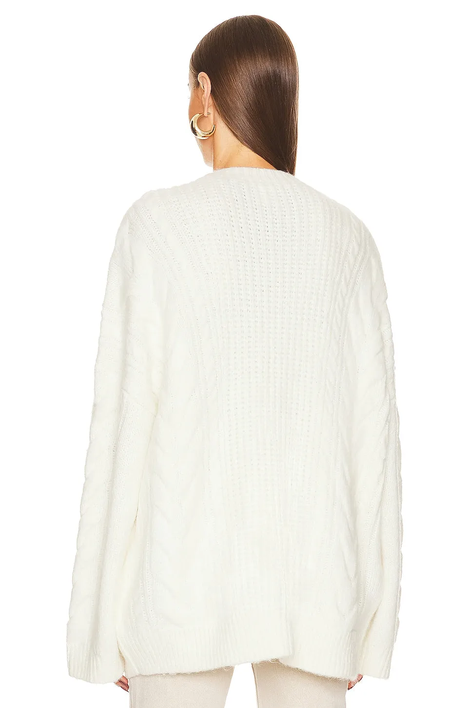 Cardigan Helsa Serena Cable, white