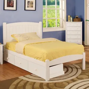 Caren White Twin Bed