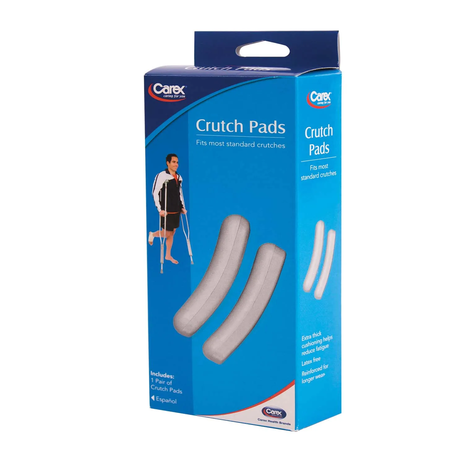 Carex Replacement Crutch Pads, Grey