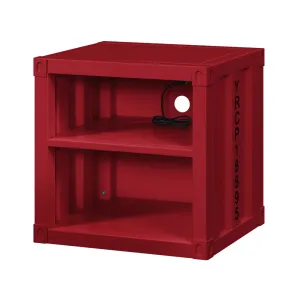 Cargo - Nightstand With USB - Red