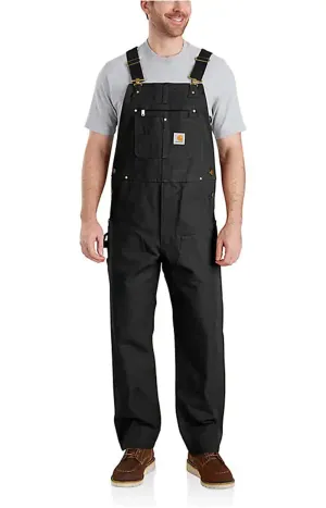 Carhartt Heavy-Duty Relaxed Fit Duck Bib Overalls - Jet Black