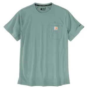 Carhartt Men's Force® Relaxed Fit Midweight Short Sleeve Pocket Tee_Blue Surf