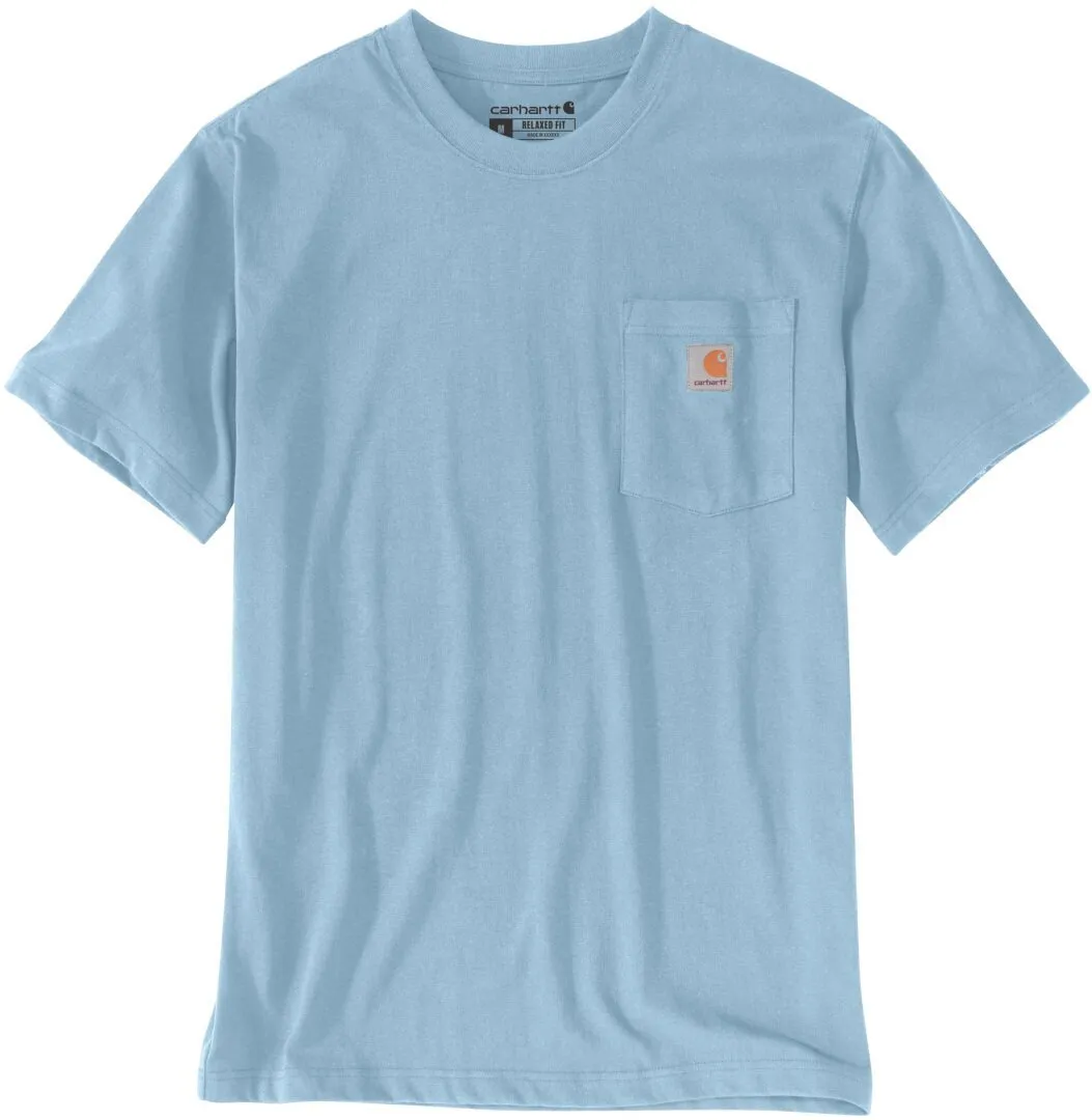 Carhartt Relaxed Fit Heavyweight K87 Pocket T-Shirt, Light Blue