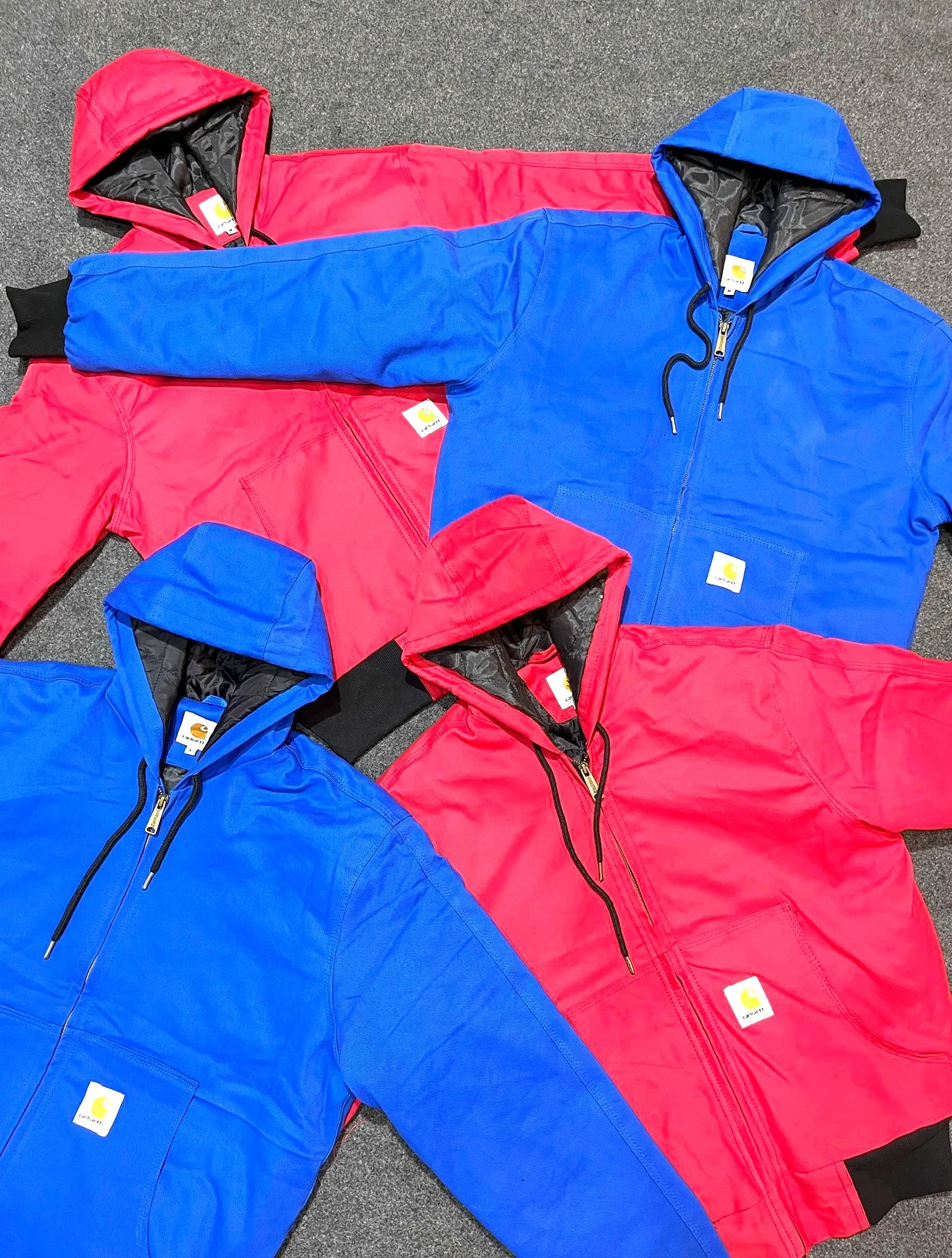 Carhartt Rework Style Red/Blue hooded jackets MOQ-25