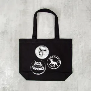 Carhartt WIP Canvas Pins Print Graphic Tote - Black