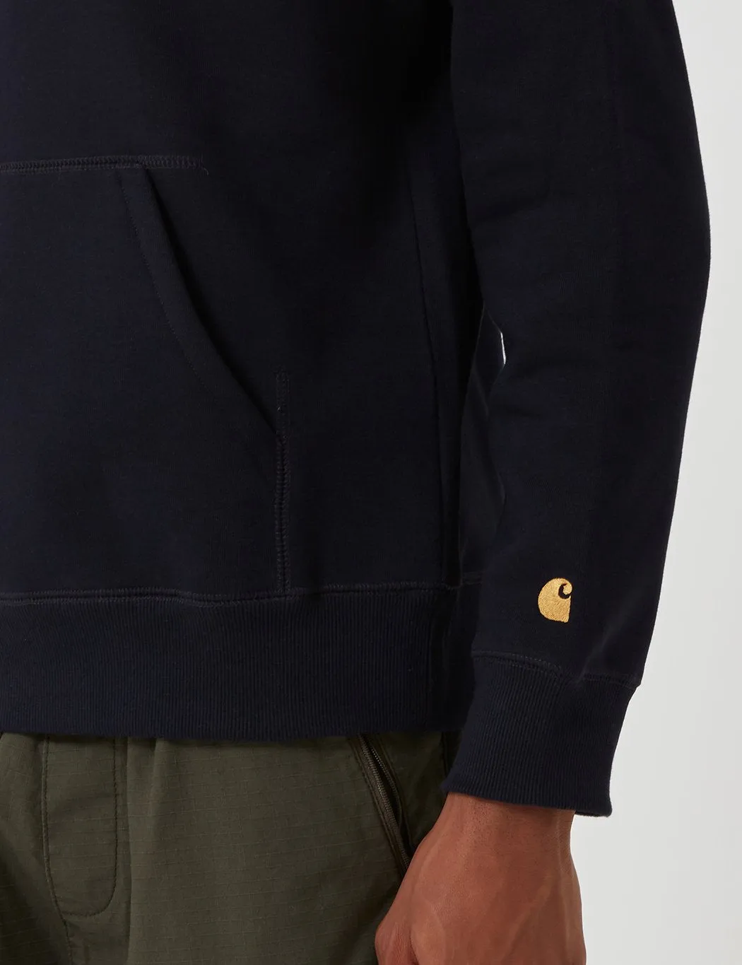 Carhartt-WIP Chase Hooded Sweatshirt - Dark Navy Blue