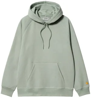 Carhartt WIP Mens Hooded Chase Sweatshirt Glassy Teal Gold