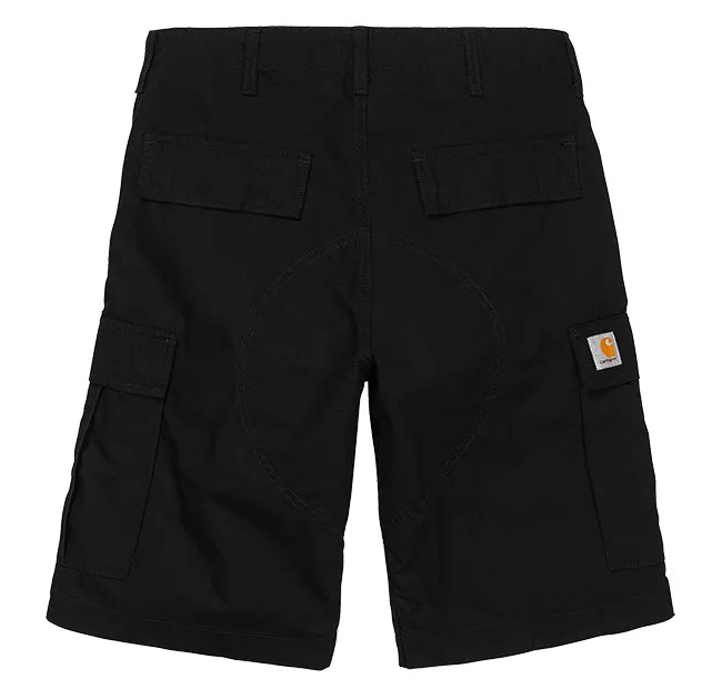 Carhartt WIP Mens Regular Cargo Short Black Rinsed