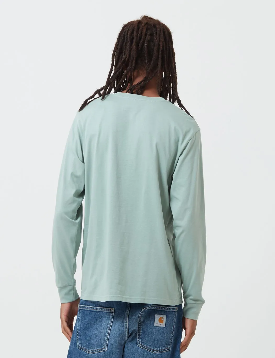 Carhartt-WIP Pocket Long Sleeve T-Shirt - Frosted Green