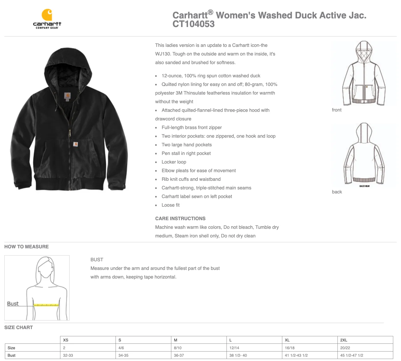 Carhartt® Women’s Washed Duck Active Jacket