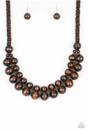 Caribbean Cover Girl - Brown - Necklace - Paparazzi  Accessories