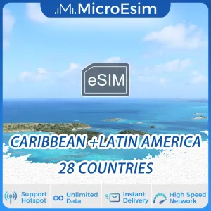 Caribbean   Latin America eSIM 28 Countries