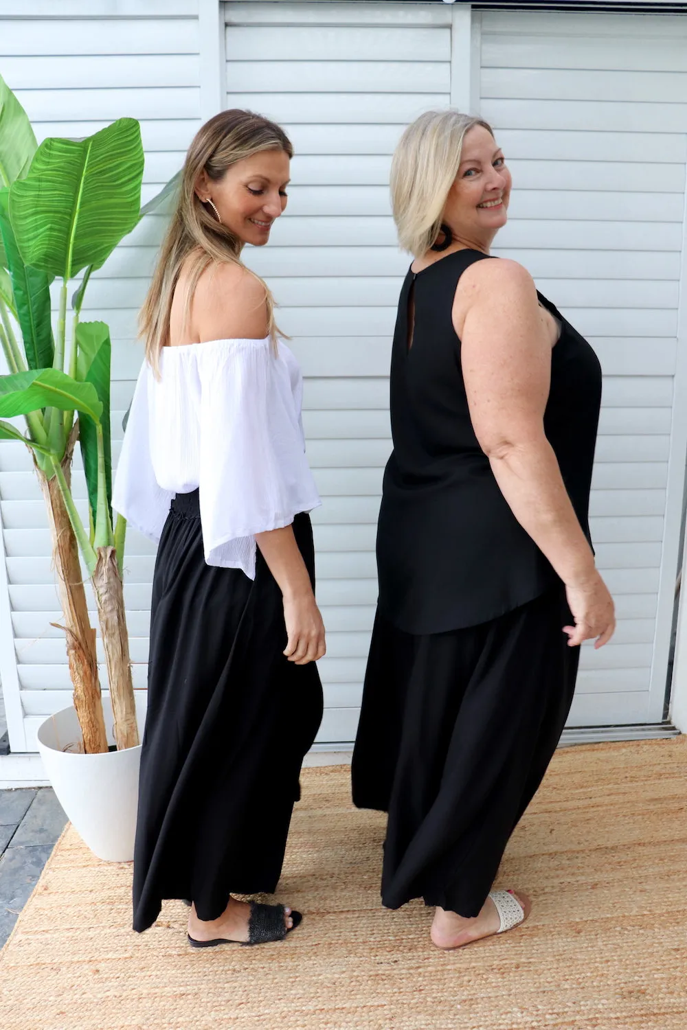 Caribbean Long Wide Leg Pant In Black