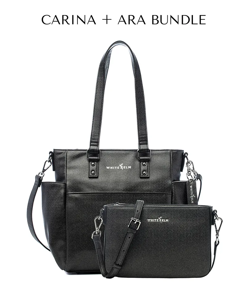 Carina Tote Bag - Black Sparkle