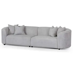 Carissa 4 Seater Sofa - Light Grey Fleece