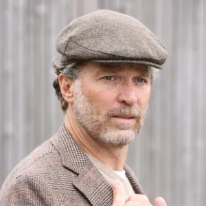 Carlyle Heath Jumbo Herringbone Flat Cap