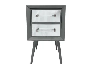 Carnaby Mirrored Bedside Table » 2 Draws