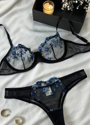 Carnation Caress Lingerie Set