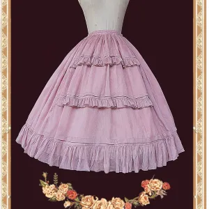 Carola's Garden ~ Sweet Ruffled Lolita Petticoat Midi A-line Pettiskirt by Infanta