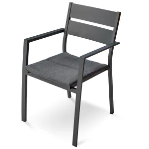 Carolina Metal Outdoor Dining Chair - Charcoal