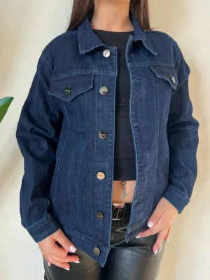 Carolyn Denim Jacket (Dark Denim)